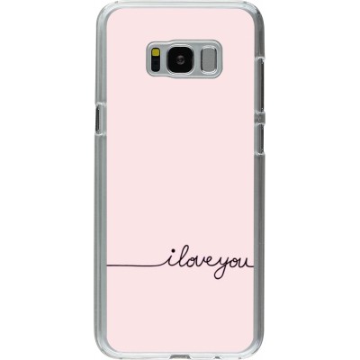 Coque Samsung Galaxy S8+ - Plastique transparent Valentine 2023 i love you writing