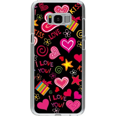 Coque Samsung Galaxy S8+ - Plastique transparent Valentine 2023 love symbols