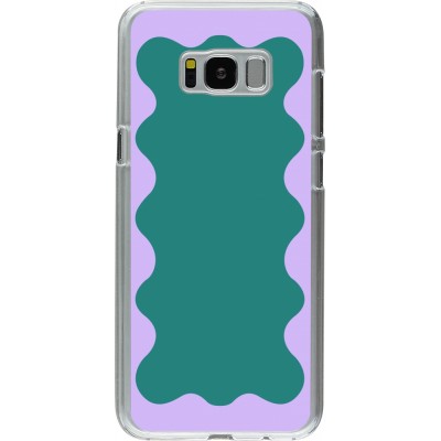 Coque Samsung Galaxy S8+ - Plastique transparent Wavy Rectangle Green Purple