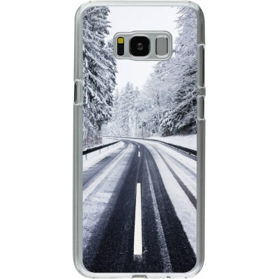 Coque Samsung Galaxy S8+ - Plastique transparent Winter 22 Snowy Road