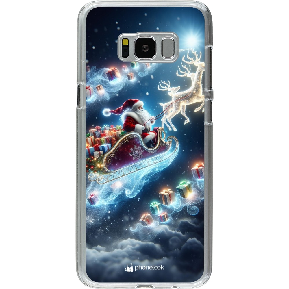 Coque Samsung Galaxy S8+ - Plastique transparent Noël 2023 Père Noël enchanté