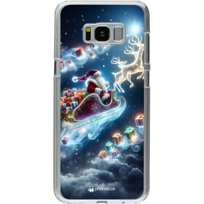 Coque Samsung Galaxy S8+ - Plastique transparent Noël 2023 Père Noël enchanté