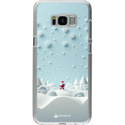 Coque Samsung Galaxy S8+ - Plastique transparent Noël 2023 Petit Père Flocon