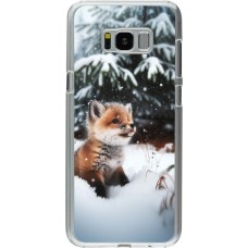 Coque Samsung Galaxy S8+ - Plastique transparent Noël 2023 Renardeau sapin