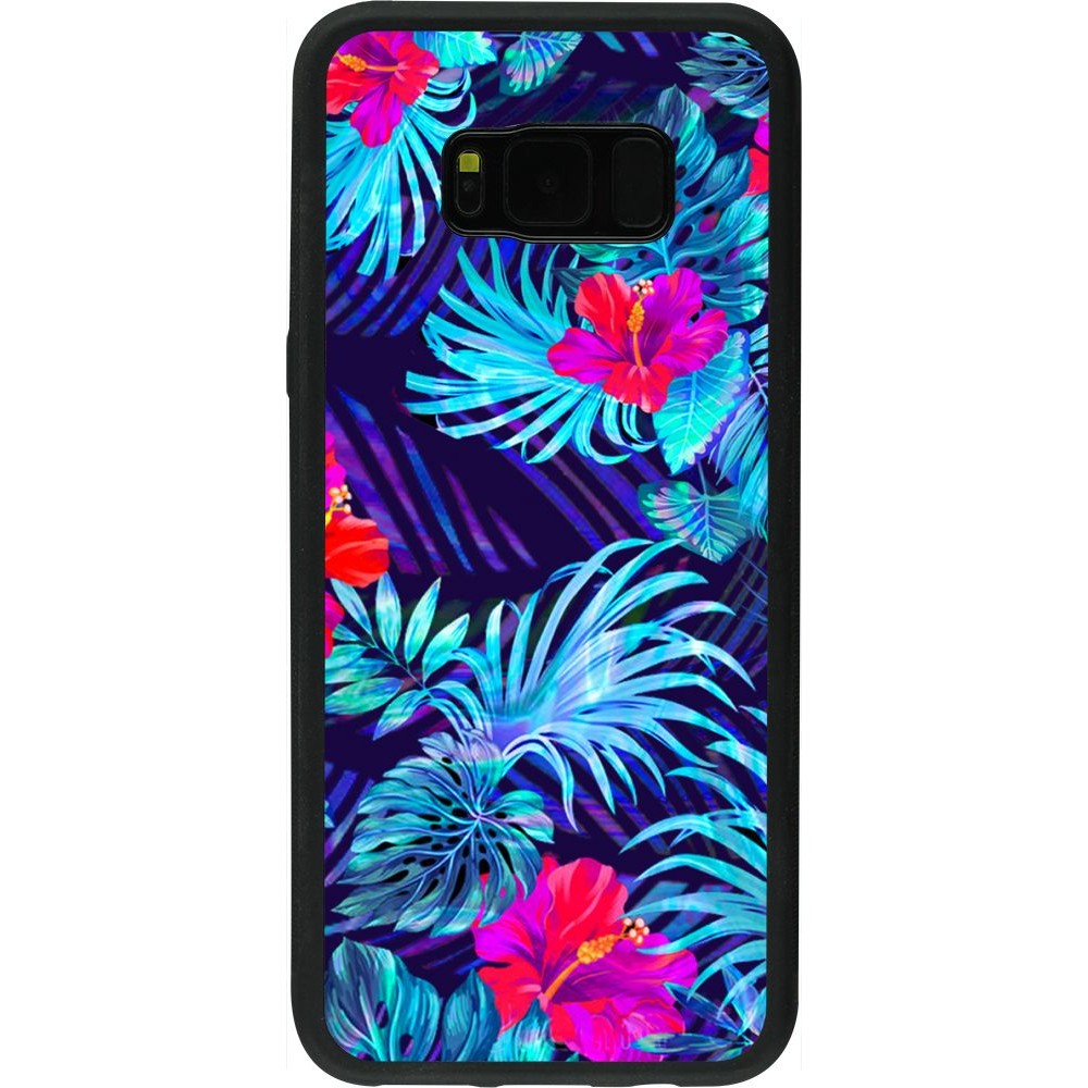 Coque Samsung Galaxy S8+ - Silicone rigide noir Blue Forest