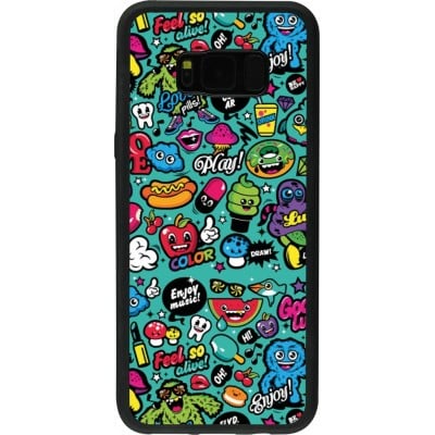 Coque Samsung Galaxy S8+ - Silicone rigide noir Cartoons old school