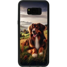 Coque Samsung Galaxy S8+ - Silicone rigide noir Chien Campagne Suisse