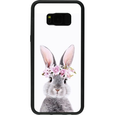 Coque Samsung Galaxy S8+ - Silicone rigide noir Easter 2023 flower bunny