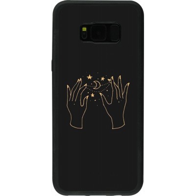 Coque Samsung Galaxy S8+ - Silicone rigide noir Grey magic hands