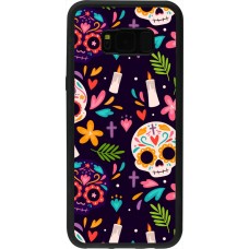 Coque Samsung Galaxy S8+ - Silicone rigide noir Halloween 2023 mexican style