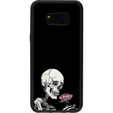 Coque Samsung Galaxy S8+ - Silicone rigide noir Halloween 2023 rose and skeleton