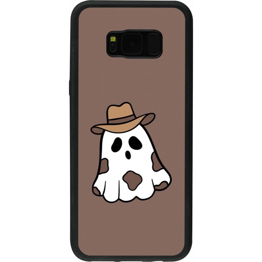 Coque Samsung Galaxy S8+ - Silicone rigide noir Halloween 2024 cowboy ghost