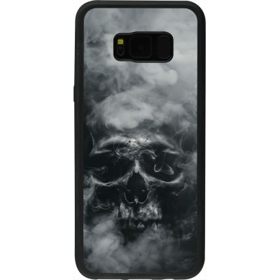 Coque Samsung Galaxy S8+ - Silicone rigide noir Halloween 2024 smoky skull