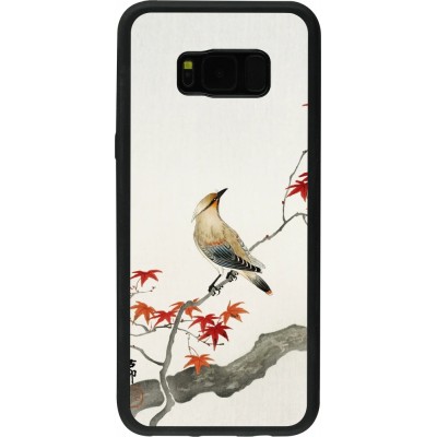 Coque Samsung Galaxy S8+ - Silicone rigide noir Japanese Bird