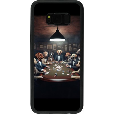 Coque Samsung Galaxy S8+ - Silicone rigide noir Les pokerdogs