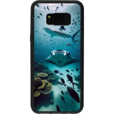 Coque Samsung Galaxy S8+ - Silicone rigide noir Manta Lagon Nettoyage