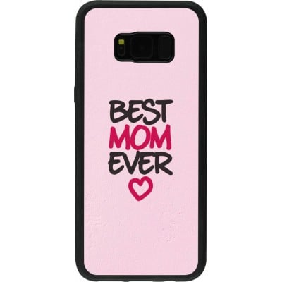 Coque Samsung Galaxy S8+ - Silicone rigide noir Mom 2023 best Mom ever pink