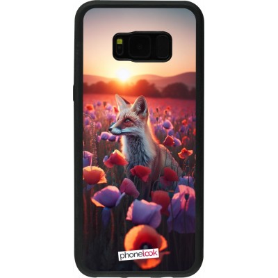 Coque Samsung Galaxy S8+ - Silicone rigide noir Renard pourpre au crépuscule