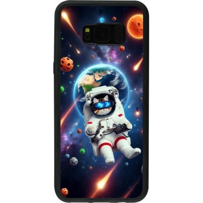 Coque Samsung Galaxy S8+ - Silicone rigide noir VR SpaceCat Odyssey