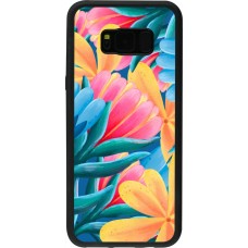 Coque Samsung Galaxy S8+ - Silicone rigide noir Spring 23 colorful flowers