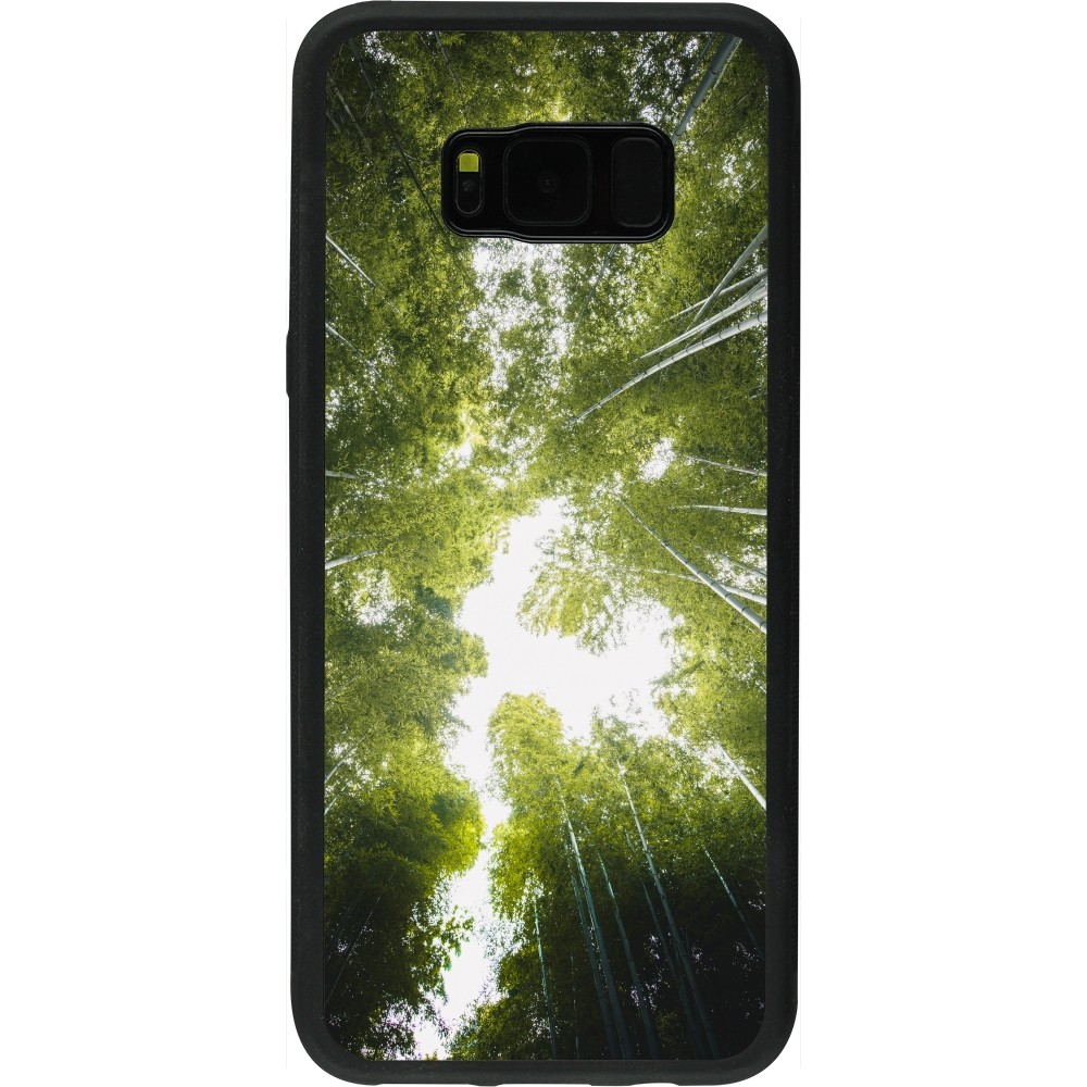 Coque Samsung Galaxy S8+ - Silicone rigide noir Spring 23 forest blue sky