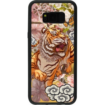 Coque Samsung Galaxy S8+ - Silicone rigide noir Spring 23 japanese tiger