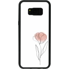 Coque Samsung Galaxy S8+ - Silicone rigide noir Spring 23 minimalist flower