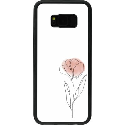 Coque Samsung Galaxy S8+ - Silicone rigide noir Spring 23 minimalist flower