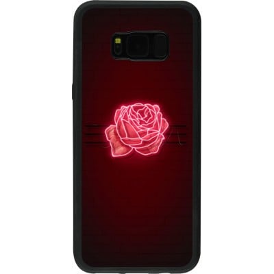 Coque Samsung Galaxy S8+ - Silicone rigide noir Spring 23 neon rose