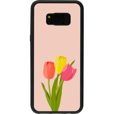 Coque Samsung Galaxy S8+ - Silicone rigide noir Spring 23 tulip trio