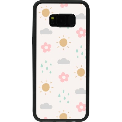 Coque Samsung Galaxy S8+ - Silicone rigide noir Spring 23 weather