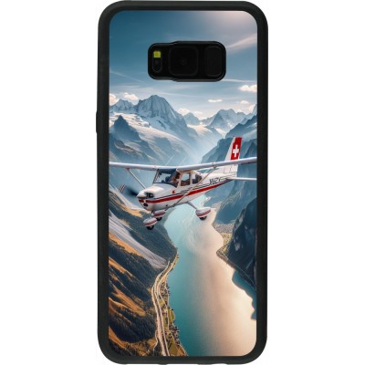 Coque Samsung Galaxy S8+ - Silicone rigide noir Vol Alpin Suisse