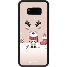 Coque Samsung Galaxy S8+ - Silicone rigide noir Noël 2023 Choupinette Renne