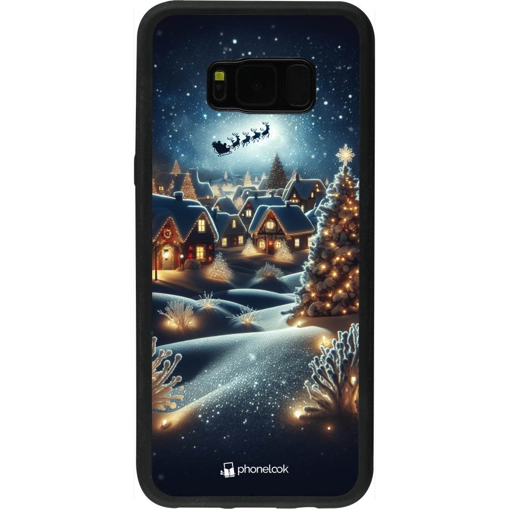 Coque Samsung Galaxy S8+ - Silicone rigide noir Noël 2023 Christmas is Coming