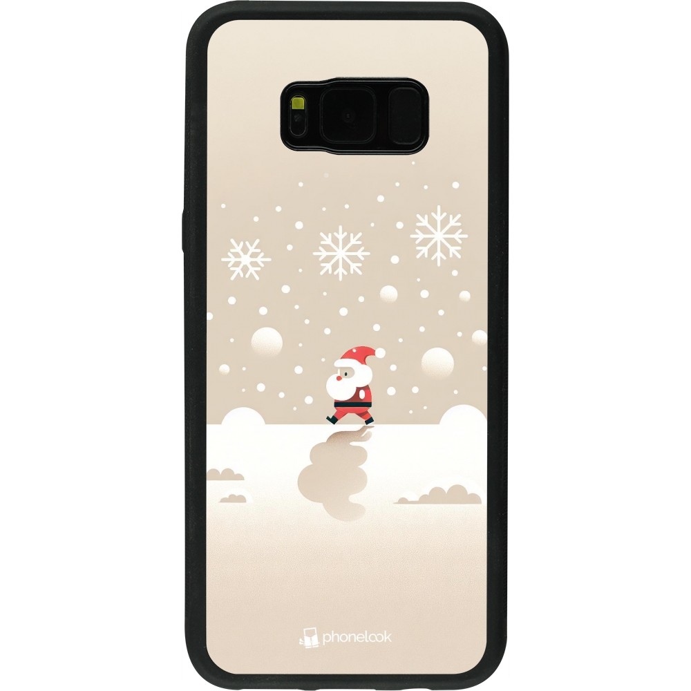 Coque Samsung Galaxy S8+ - Silicone rigide noir Noël 2023 Minimalist Santa