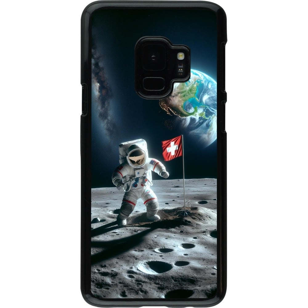 Coque Samsung Galaxy S9 - Astro Suisse sur lune