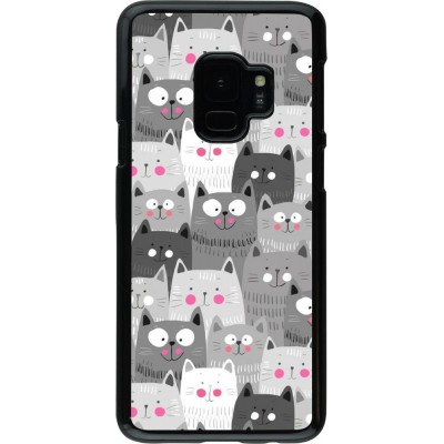 Coque Samsung Galaxy S9 - Chats gris troupeau