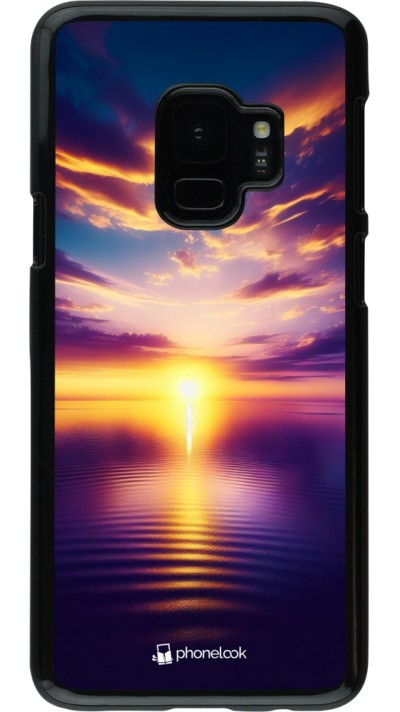 Coque Samsung Galaxy S9 - Coucher soleil jaune violet