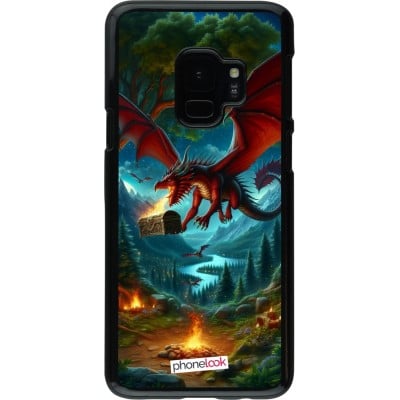 Coque Samsung Galaxy S9 - Dragon Volant Forêt Trésor