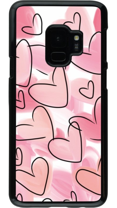 Coque Samsung Galaxy S9 - Easter 2023 pink hearts