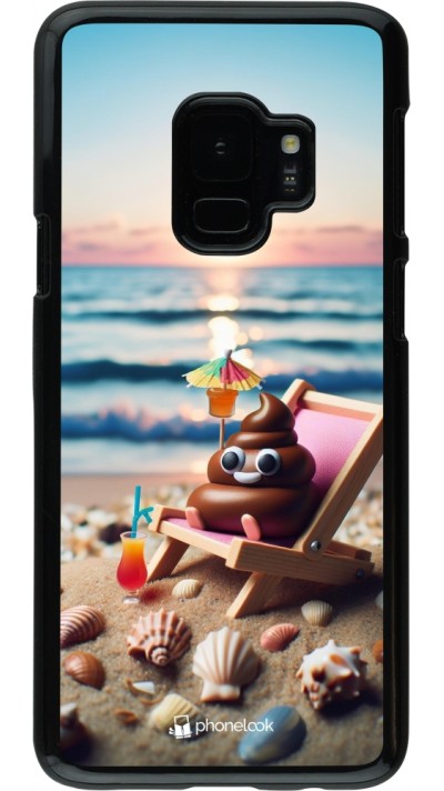 Coque Samsung Galaxy S9 - Emoji caca sur chaise longue