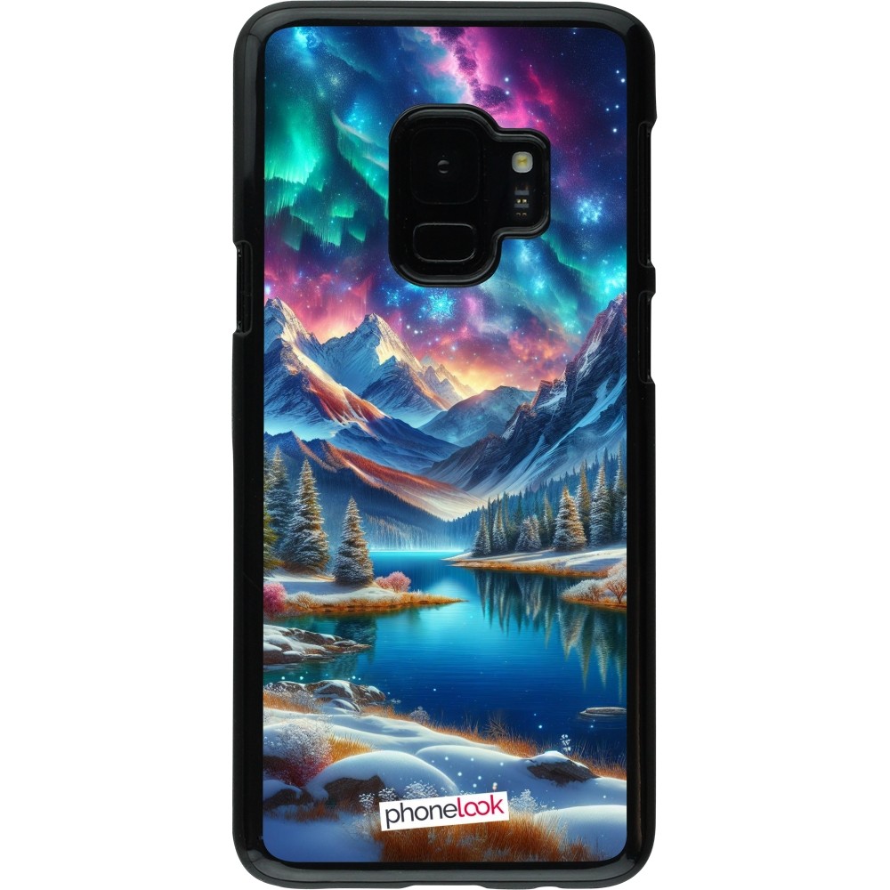 Coque Samsung Galaxy S9 - Fantasy Mountain Lake Sky Stars