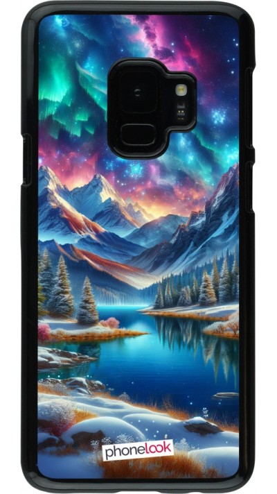 Coque Samsung Galaxy S9 - Fantasy Mountain Lake Sky Stars