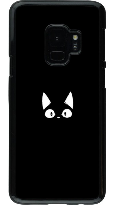 Coque Samsung Galaxy S9 - Funny cat on black