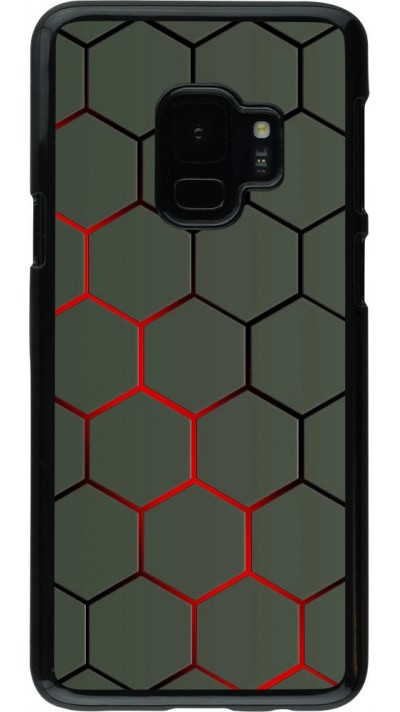 Coque Samsung Galaxy S9 - Geometric Line red