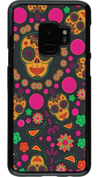 Coque Samsung Galaxy S9 - Halloween 22 colorful mexican skulls