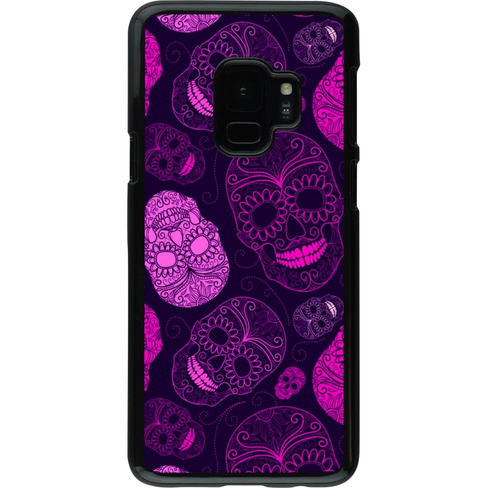 Coque Samsung Galaxy S9 - Halloween 2023 pink skulls