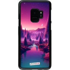 Coque Samsung Galaxy S9 - Paysage Violet-Rose