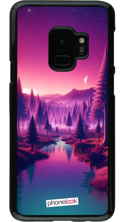 Coque Samsung Galaxy S9 - Paysage Violet-Rose