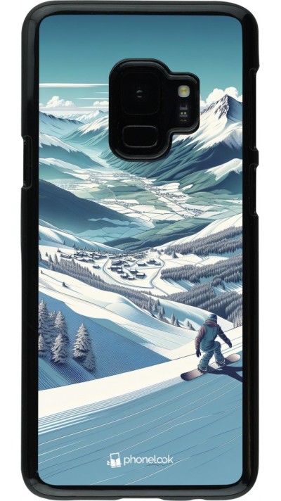 Coque Samsung Galaxy S9 - Snowboarder Montagne